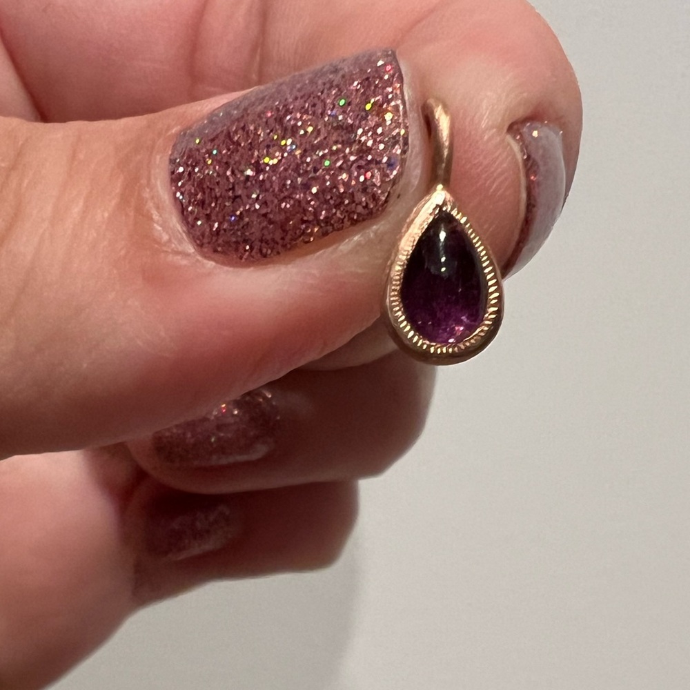 Pieces of Starr rose gold and amethyst  Teardrop Pendant